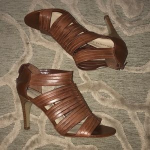NWOT🌷FRANCO SARTO🌷Brown strappy cage heel